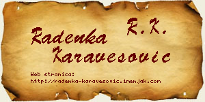 Radenka Karavesović vizit kartica
